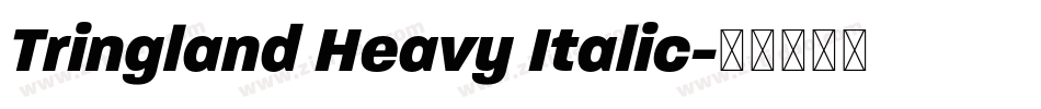 Tringland Heavy Italic字体转换